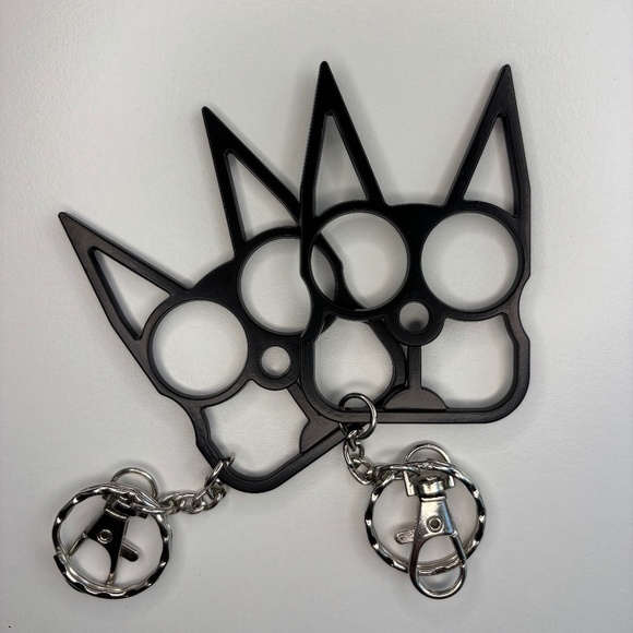 CAT EARS, SAFETY CAT KNUCKLES keychain - package of 2 - Picture 1 of 1